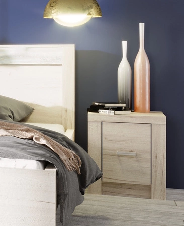 Szafka nocna Indiana kraft biały to funkcjonalny mebel w ponadczasowym designie idealna szafka nocna do sypialni