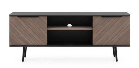 Szafka RTV Tullio 150 cm czarny grafit / captains deck elegancka szafka w oryginalnej kolorystyce metalowe uchwyty krawędziowe