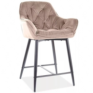 Półhoker Cherry H-2 beżowy nowoczesny oraz funkcjonalny hoker z metalowymi nogami idealny hoker do kuchni