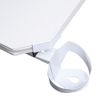 Biurko gamingowe Zeo biały / czarny designerskie i ergonomiczne biurko antypoślizgowy karbonowy blat w całości pokryty podkładką oświetlenie LED