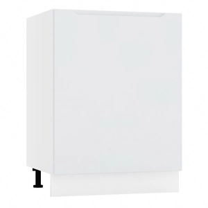 Szafka kuchenna stojąca z półką Zova D60 biały / jasny szary funkcjonalna szafka do kuchni odporna na uszkodzenia frezowany uchwyt