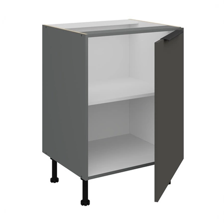 Zestaw mebli kuchennych Aversa Ant 300 cm stylowe szafki kuchenne z frontami wykonanymi w technologii anti fingerprint metalowe uchwyty