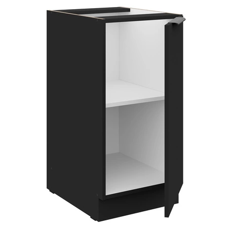 Szafka kuchenna stojąca z półką Black 40 D 1F BB metalowy uchwyt krawędziowy szafka odporna na działanie wilgoci i uszkodzenia