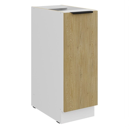 Zestaw mebli kuchennych Cremona 300 cm eleganckie szafki kuchenne z metalowymi uchwytami krawędziowymi szafka z koszem cargo