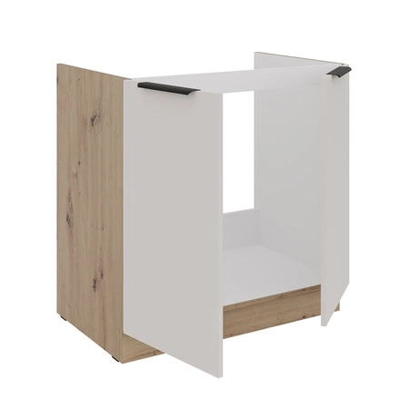 Szafka kuchenna pod zlewozmywak Soela 80 ZL 2F BB szafka odporna na działanie wilgoci i uszkodzenia metalowe uchwyty krawędziowe