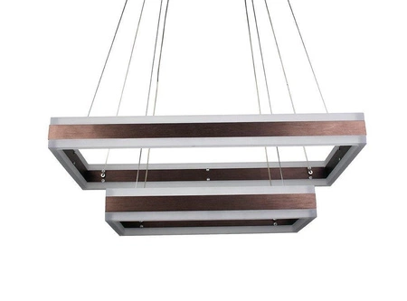 Lampa wisząca Hoop brązowa 115W 3000K designerska konstrukcja lampa sufitowa do nowoczesnych wnętrz funkcja ściemniania światła