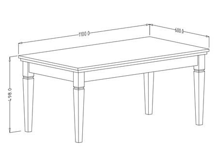 Stolik kawowy Evora 110 cm dąb dunin zachwyci miłośników wyrazistych wnętrz atrakcyjny wizualnie oraz funkcjonalnie