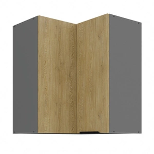 Szafka kuchenna narożna wisząca Corsico 60x60 GN-72 2F metalowy uchwyt krawędziowy szafka odporna na działanie wilgoci i uszkodzenia