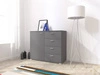 Komoda z szufladami Sand 100 cm grafitowa nowoczesny design mebla obrzeża komody wykończone specjalną okleiną ABS