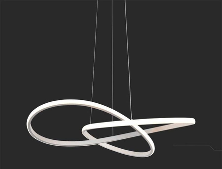 Lampa wisząca Bend biała 20W 3000K designerska lampa LED elegancka forma w nowoczesnym stylu idealne dopełnienie salonu lub pokoju dziennego