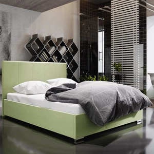 Łóżko tapicerowane Lugo 180x200 miętowe z zagłówkiem w nowoczesnym stylu idealne do sypialni