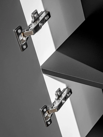 Szafka pod umywalkę Adeel 40 cm biała elegancka szafka do łazienki odporna na działanie wilgoci i uszkodzenia z ryflowanym frontem