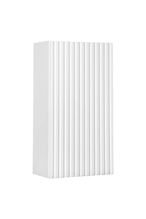 Szafka łazienkowa wisząca Nova 30 cm biała stylowa szafka do łazienki z oryginalnym pionowym ryflowaniem o subtelnej kolorystyce