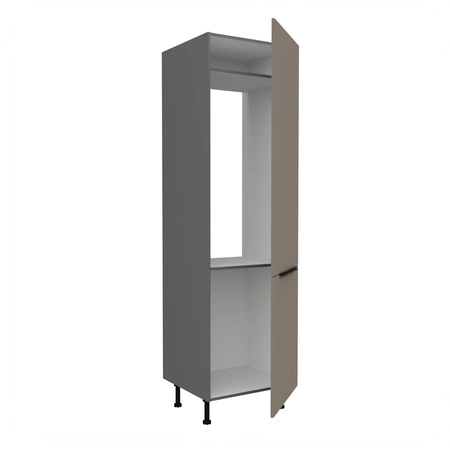 Słupek kuchenny Fiuggi Ant 60 LO-215 2F szafka do zabudowy lodówki fronty wykonane w technologii anti fingerprint uchwyty krawędziowe