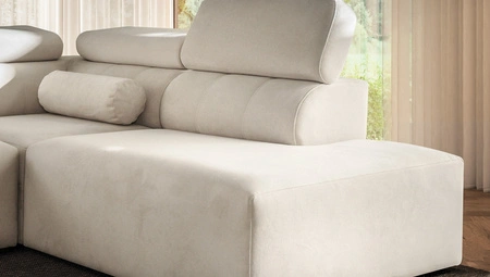 Narożnik z funkcją spania Cantare VI ciemny beż lewostronny wygodny narożnik o niebanalnym designie doskonale odnajdzie się w salonie