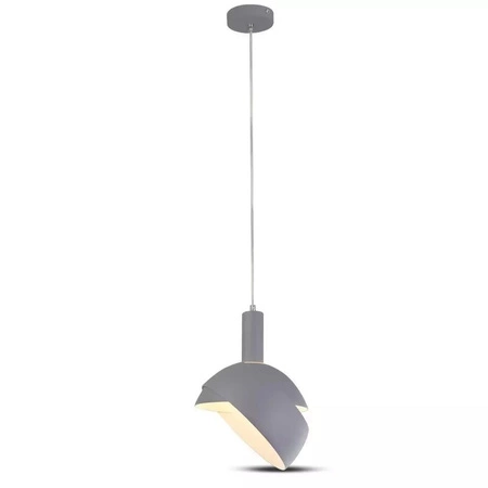 Lampa wisząca Rosh szara stylowa lampa sufitowa do każdego wnętrza w minimalistycznym stylu funkcjonalny dekoracyjny ruchomy klosz