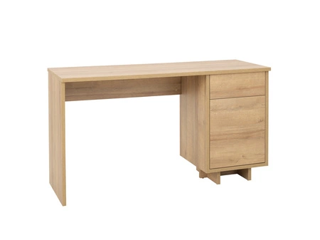 Biurko Noma 138 cm dąb riviera elegancka stylistyka prosta forma mebla wpisująca się w każde wnętrze fronty biurka z systemem push to open