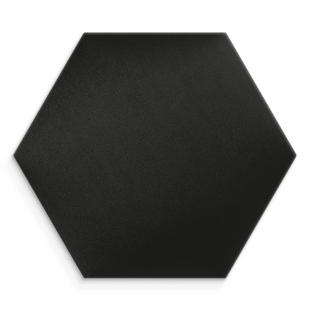 Panel tapicerowany Heksagon 40x35 cm czarny stylowy panel ścienny welurowa tkanina modna dekoracja każdego wnętrza