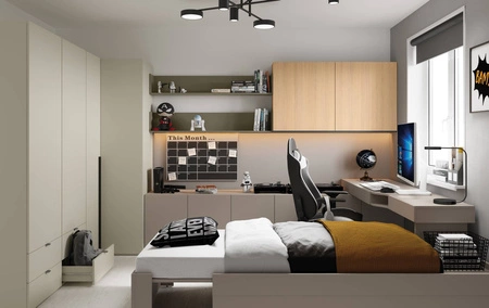 Szafa Woow 60 cm szampańska mała modułowa szafa z szufladami wyposażona w funkcjonalny układ półek idealna do niewielkich przestrzeni