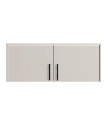 Nadstawka do szafy Caspe 100 cm beżowa nowoczesny design wykończenie ABS oraz aluminiowe uchwyty
