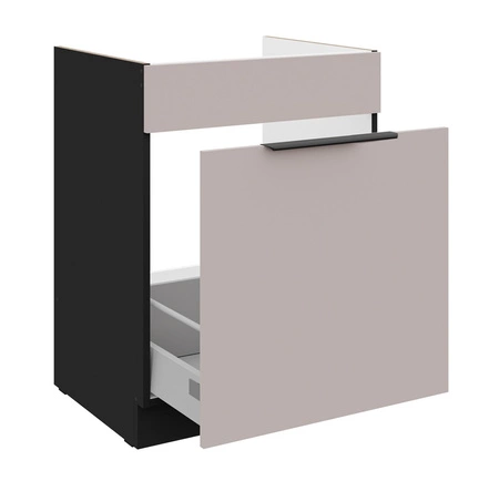 Szafka kuchenna pod zlewozmywak z szufladą Tarraco 60 ZL 1S BB uchwyty krawędziowe szafka odporna na działanie wilgoci i uszkodzenia