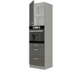 Słupek kuchenny Grey 60 DPS-210 3S 1F szafka z szufladami do zabudowy piekarnika odporna na parę wodną wysoką temperaturę i rozlane ciecze