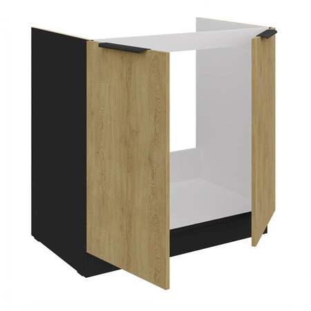 Szafka kuchenna pod zlewozmywak Crotone 80 ZL 2F BB szafka odporna na działanie wilgoci i uszkodzenia metalowe uchwyty krawędziowe