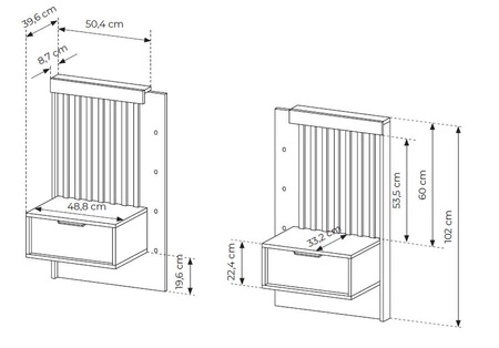 Łóżko Tipler 160x200 cm z pojemnikiem na pościel i szafkami nocnymi dąb artisan / antracyt tapicerowany zagłówek oświetlenie LED