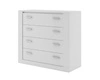 Komoda z szufladami Arti 100 cm biała minimalistyczny design klasyczna forma idealna komoda do salonu lub pokoju dziennego