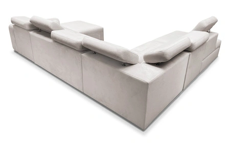 Narożnik z funkcją spania Cantare X ceglasty prawostronny wygodny narożnik o niebanalnym designie doskonały do przestronnego salonu