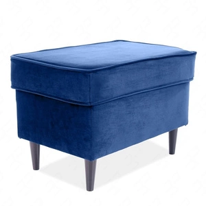 Pufa Ron granatowa idealny podnóżek odporny na zaciągnięcia i zadrapania