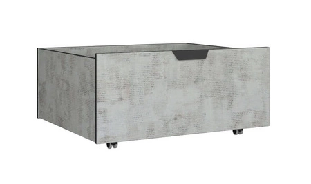 Łóżko z kontenerem Nano 90x200 cm grafit / enigma idealne do pokoju dziecka oraz pokoju nastolatka obrzeża wykończone specjalną okleiną