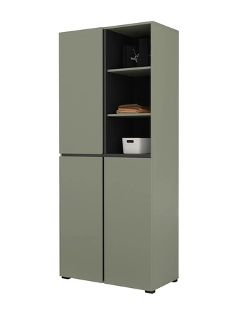 Szafa na buty Cross 79 cm zielona prosta forma w nowoczesnym wydaniu funkcjonalna oraz praktyczna szafa na buty do przedpokoju