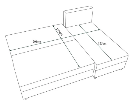 Narożnik z funkcją spania Bowers grafitowy / czarny prawostronny narożnik z pojemnikiem na pościel gwarancja najwyższego komfortu
