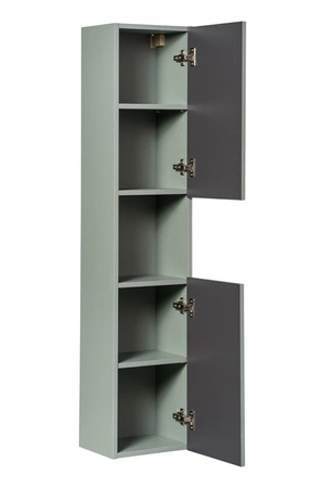 Słupek łazienkowy wiszący Line Reed Green 30 cm szałwiowy solidnie wykonana szafka łazienkowa z gustownym ryflowanym frontem