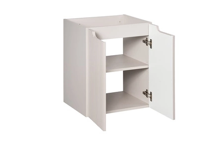 Szafka pod umywalkę Nova 50 cm beżowa nowoczesny design szafka odporna na działanie wilgoci ozdobne ryflowane fronty