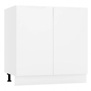 Szafka kuchenna pod zlewozmywak Zova D80 ZL biała frezowane uchwyty szafka do kuchni odporna na działanie wilgoci i uszkodzenia