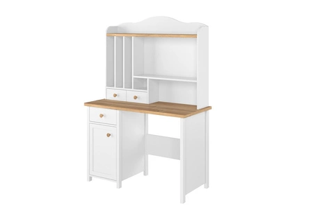 Zestaw mebli Story biały / dąb nash eleganckie i stylowe meble do pokoju młodzieżowego o subtelnym wykończeniu modna kolorystyka