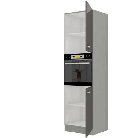 Słupek kuchenny do zabudowy piekarnika Grey 60 DP-210 2F szafka odporna na parę wodną wysoką temperaturę i rozlane ciecze