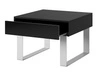Stolik kawowy Apulia 63 cm czarny z szufladą wyjątkowy design prosta konstrukcja blat odporny na rozlane ciecze