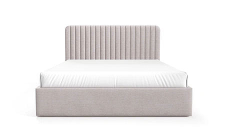 Łóżko tapicerowane Faro 160x200 zielone wygodne łóżko do sypialni designerskie wezgłowie o subtelnie zaokrąglonym kształcie