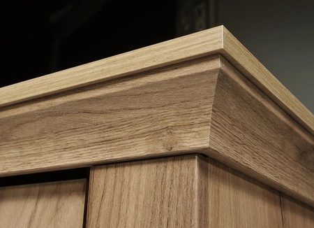 Komoda z szufladami Antica 142 cm dąb craft złoty elegancki styl idealna komoda do salonu sypialni lub biura prosta forma