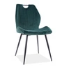 Krzesło tapicerowane Arco 43x51 cm zielone nowoczesne oraz funkcjonalne krzesło z metalowymi nogami 