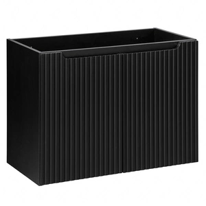 Szafka pod umywalkę Nova 80 cm czarna funkcjonalna szafka do łazienki gustowne frezowane uchwyty odporność na działanie wilgoci