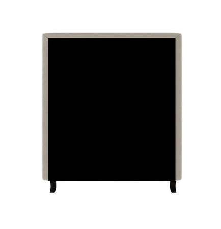 Łóżko kontynentalne Melba 120x200 beżowe w nowoczesnym skandynawskim stylu z tapicerowanym zagłówkiem łóżko z pojemnikiem