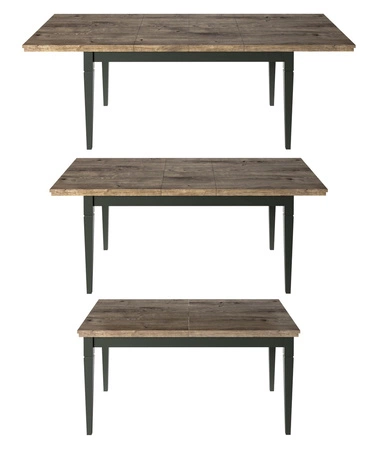 Stół rozkładany Evora 90x160-240 cm butelkowa zieleń atrakcyjny design oraz funkcjonalność zachwyci miłośników wyrazistych wnętrz