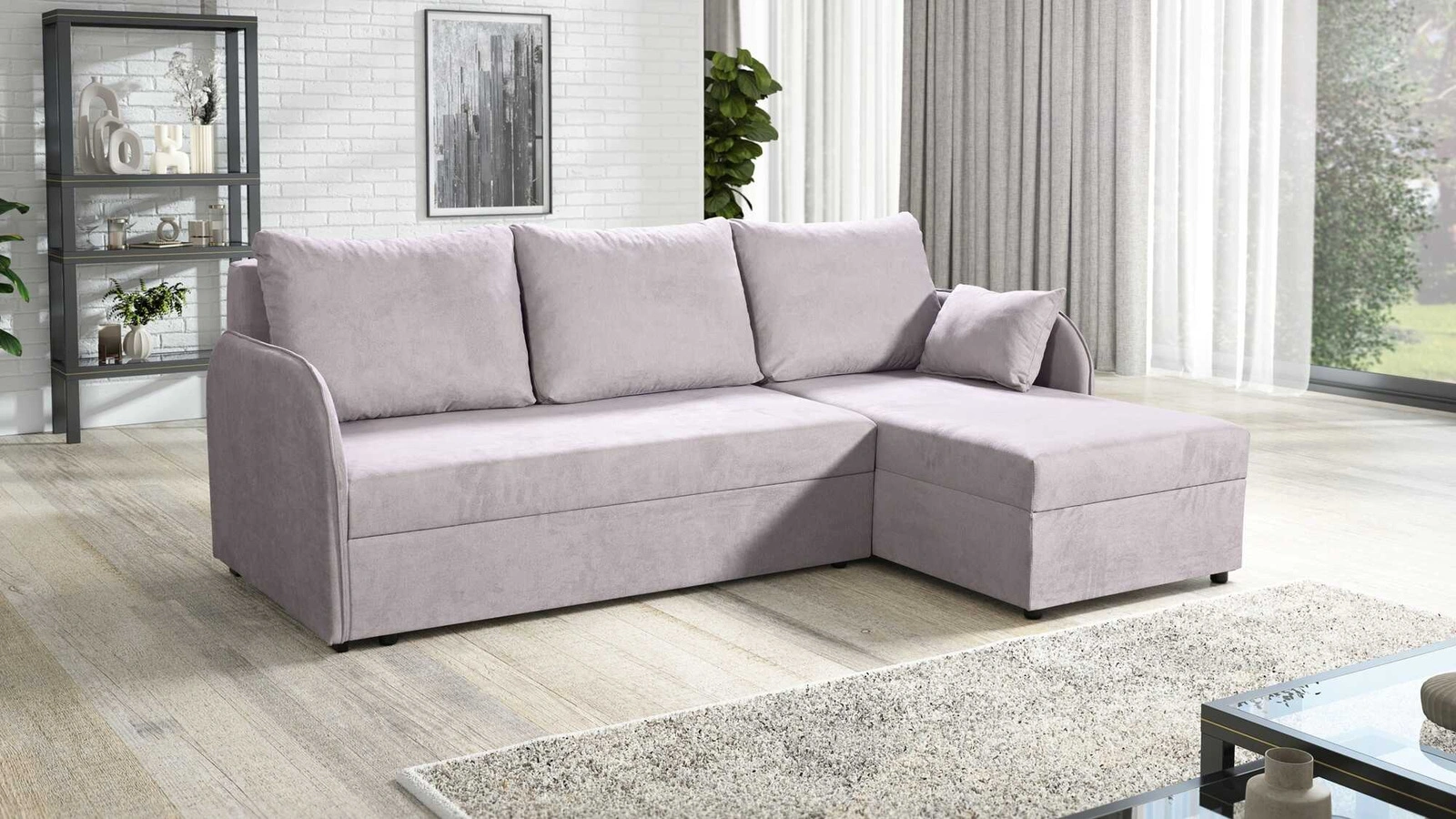 Narożnik z funkcją spania Orsa Narożniki do salonu Nowoczesne narożniki rozkładane do pokoju dziennego