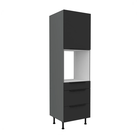 Słupek kuchenny Alatri Ant 60 DPS-215 3S 1F szafka z szufladami do zabudowy piekarnika fronty wykonane w technologii anti fingerprint