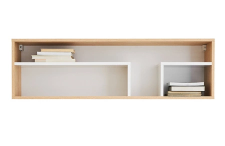 Zestaw mebli Pixel dąb biszkoptowy / biały / szary idealna propozycja do pokoju młodzieżowego lub dziecięcego w modnym stylu