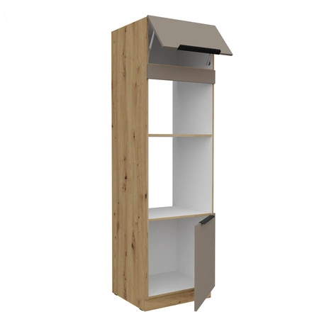 Słupek kuchenny Fiuggi Ar 60 DPM-210 2F szafka do zabudowy mikrofali i piekarnika fronty wykonane w technologii anti fingerprint